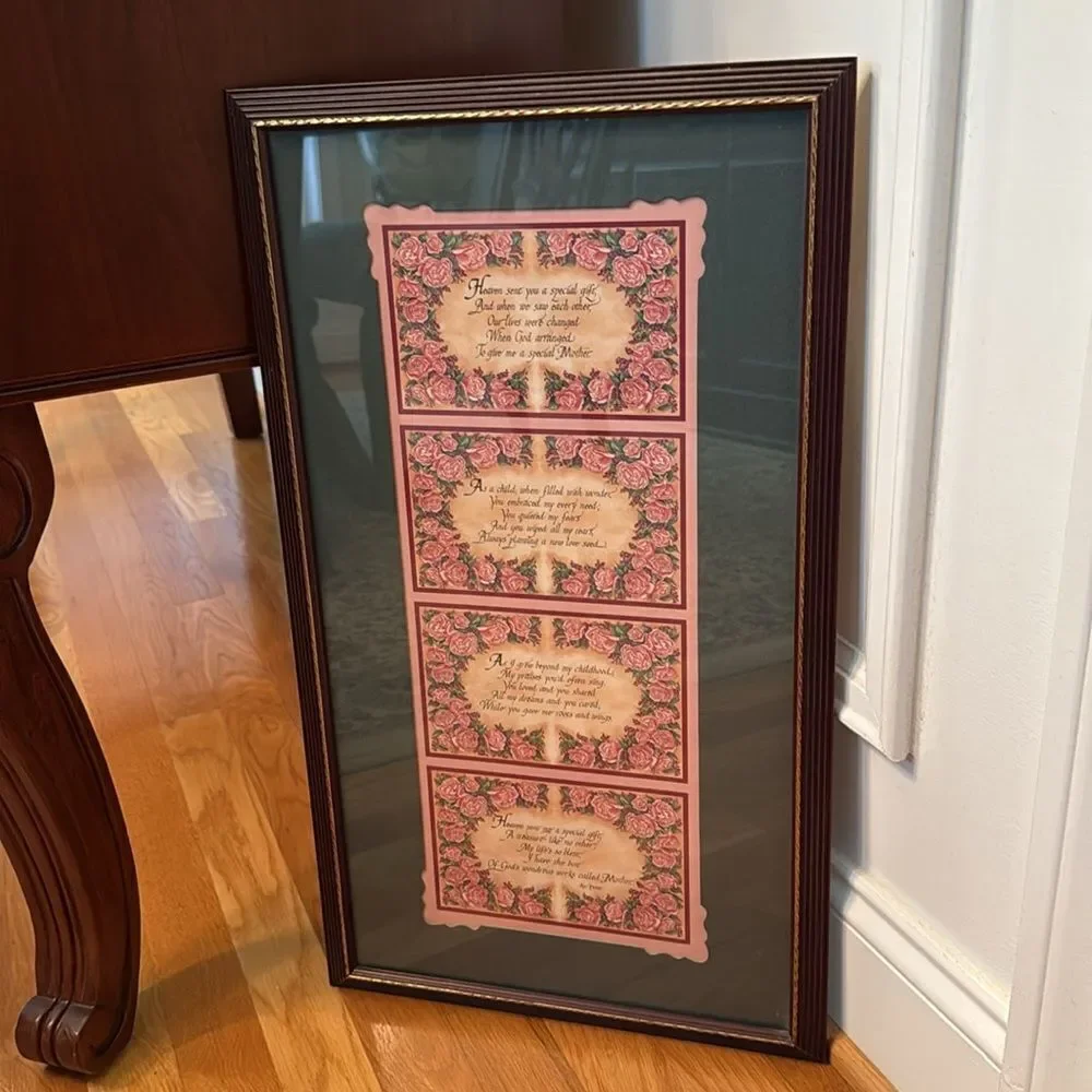 Home Interiors Wooden  Framed Poem By Ken Brown 